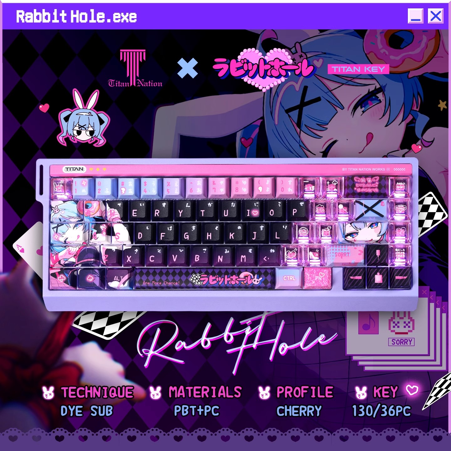 Anime Rabbit Hole Theme Custom - огляд і ціна Gaming Accessories Aesthetic