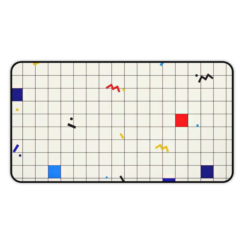 Retro Geometric Grid Desk Mat  - огляд і ціна Gaming Accessories Retro