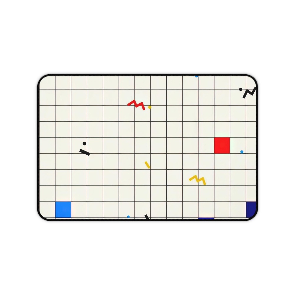 Retro Geometric Grid Desk Mat  - огляд і ціна Gaming Accessories Retro