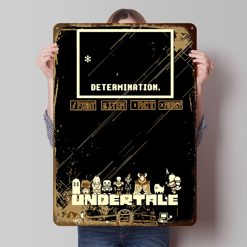 Undertale Metal Poster Custom  - огляд і ціна Gaming Accessories Retro