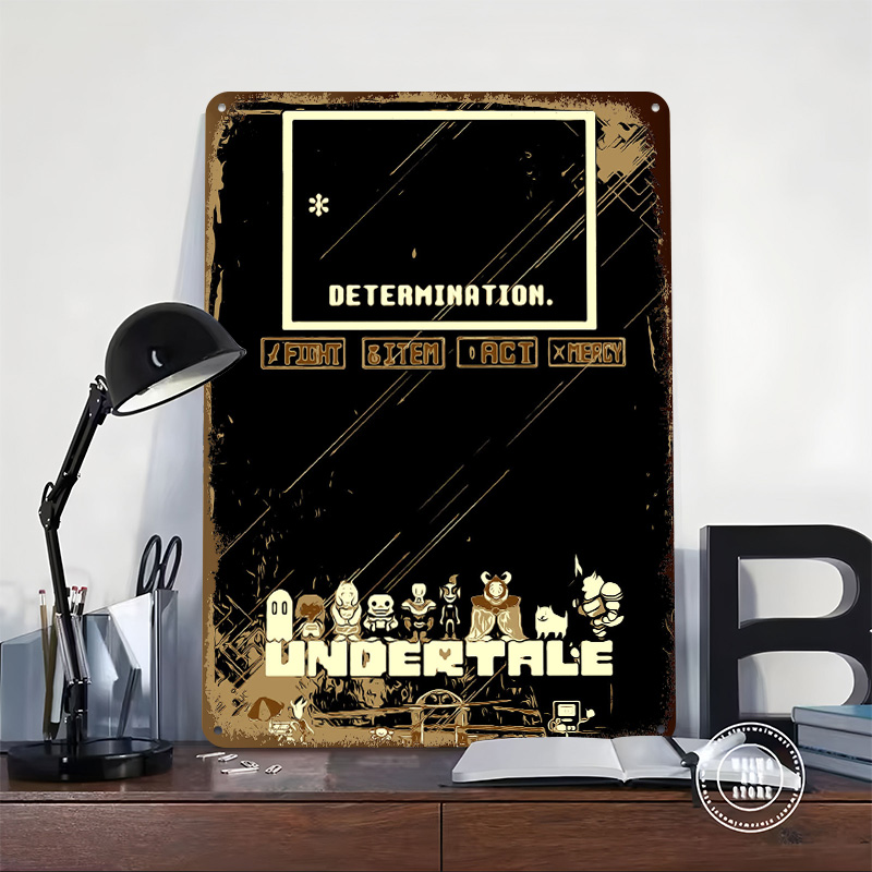 Undertale Metal Poster Custom  - огляд і ціна Gaming Accessories Retro